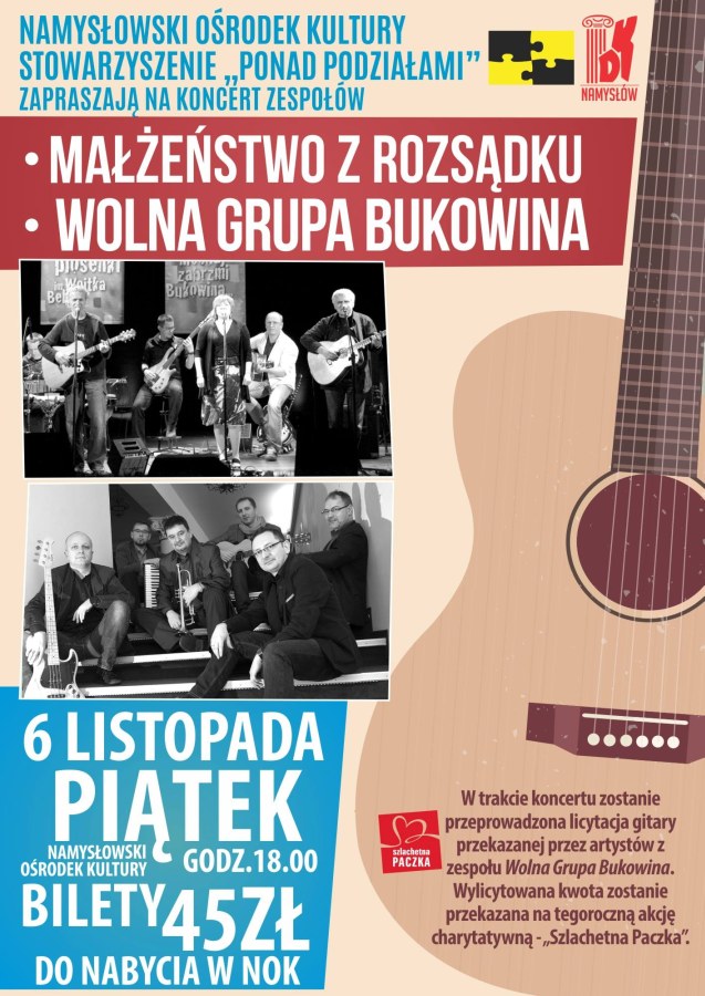 Koncert zespołów Wolna Grupa Bukowina i Małżeństwo z Rozsądku