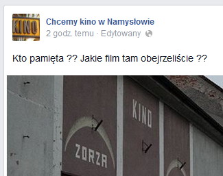 Kino w Namysłowie - fb