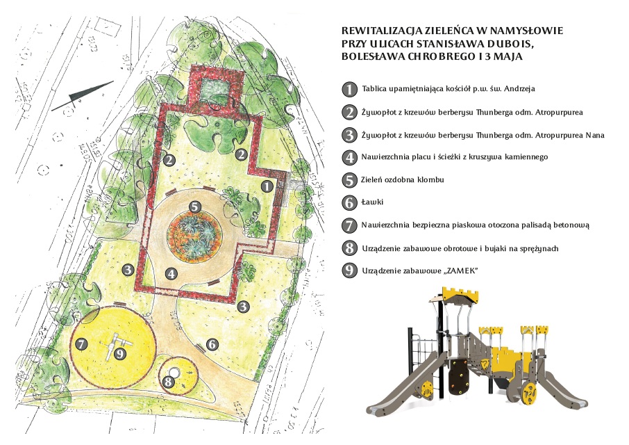 Plan rewitalizacji placu w Namysłowie