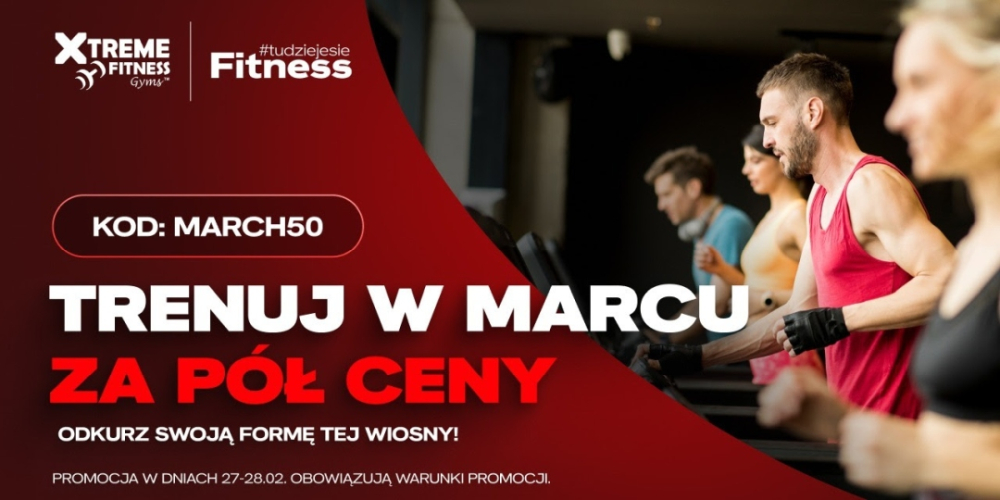 Marzec 2026 taniej o połowę na siłowni Namysłów