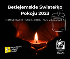 Betlejemskie Światełko Pokoju od harcerzy w Namysłowie