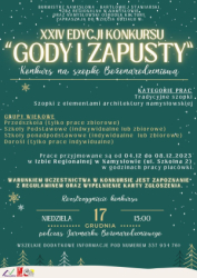 Plakat promujący XXXIV edycji konkursu "Gody i Zapusty"