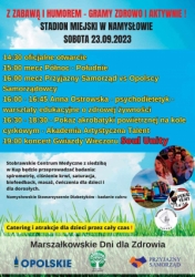 Plakat promujący Marszałkowskie Dni dla Zdrowia