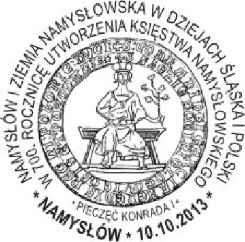 Namysłów - datownik okolicznościowy 700. rocznica utworzenia księstwa namysłowskiego