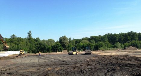 Plac budowy centrum handlowego My BOX Namysłów