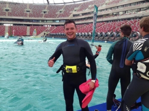 Namysłowianin Maciej Szewczyk na Stadionie - BASENIE - Narodowym.