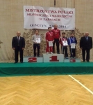 Dekoracja kat. wagowej 35 kg. Jan Stępień na 3 m. podium.