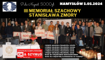 Namysłowski Memoriał Szachowy Stanisława Zmory odbędzie się 5 maja 2024 roku Trzeci Memoriał Szachowy im. Stanisława Zmory