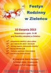 Plakat festynu rodzinnego w Zieleńcu