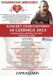 Plakat Charytatywnego koncertu Dawidkowe Serduszko