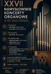 Plakat z harmonogramem Namysłowskich Koncertów Organowych w 2026 roku