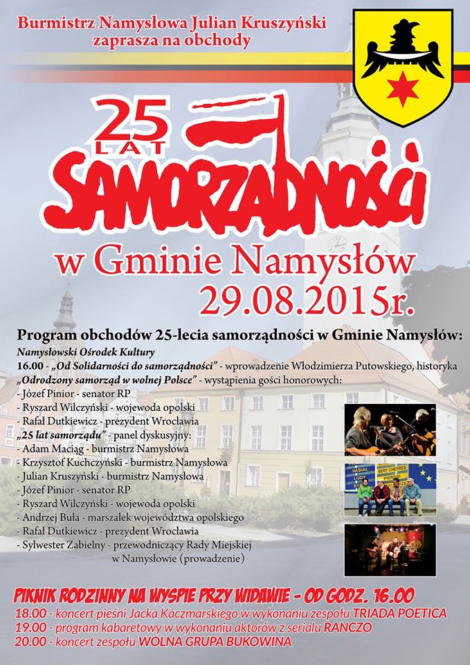 25 lat samorządności w Gminie Namysłów