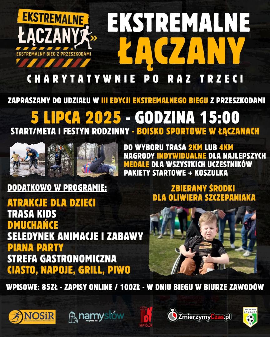 plakat zapowiadający bieg z przeszkodami