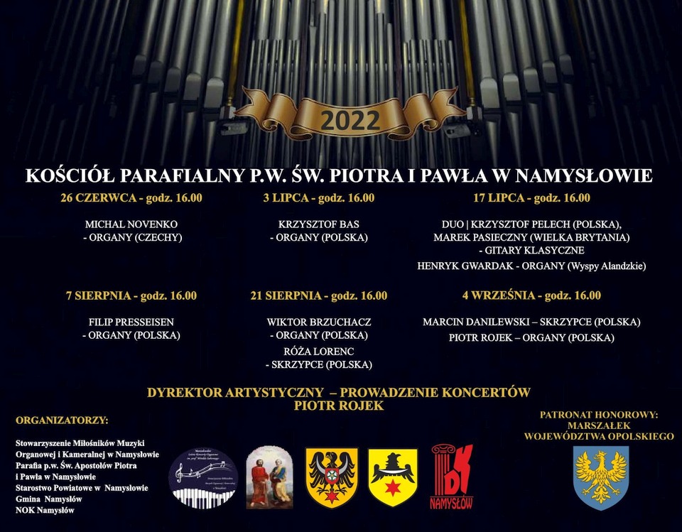 XXIII Namysłowskie Letnie Koncerty Organowe