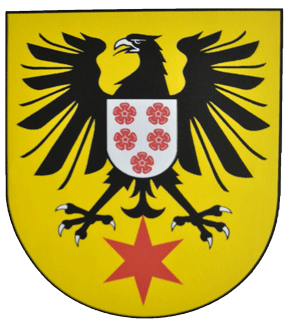 W całej okazałości herb powiatu namysłowskiego. Herb powiatu namysłowskiego